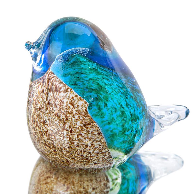 H&D Hand Blown Blue Bird Craft Paperweight,Art Glass Paperweight Gift ...