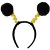 Soft-Touch Pom-Pom Boppers (black & yellow) Party Accessory (1 count) (1/Pkg)