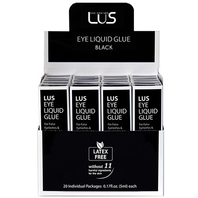 Lus Eye Liquid Glue (Black With Display) 20 pcs NEW BOX [Free USA Shipping]