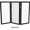 2 Ft. Short Desktop Window Pane Shoji Screen - Black - 3 Panels