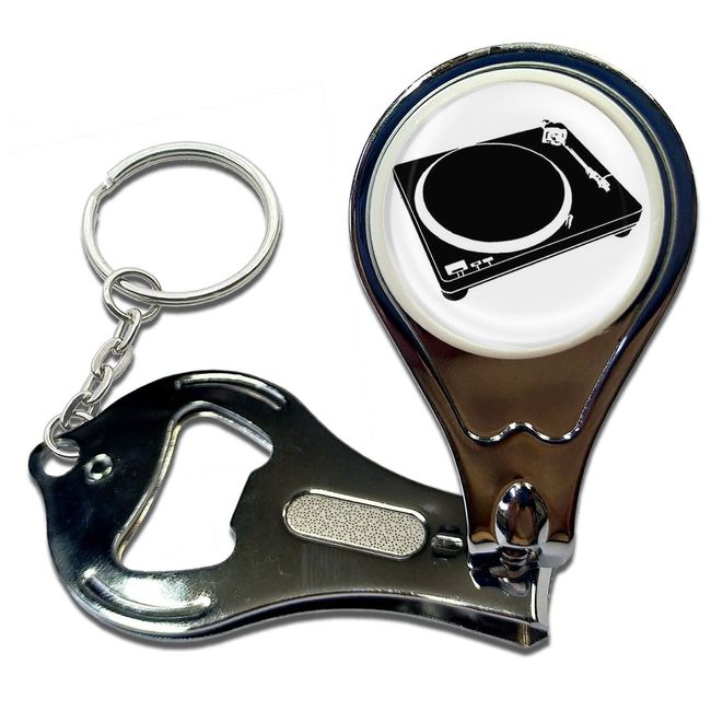 BadgeBeast.co.uk DJ Decks - Key Ring Bottle Opener and Nail Clipper