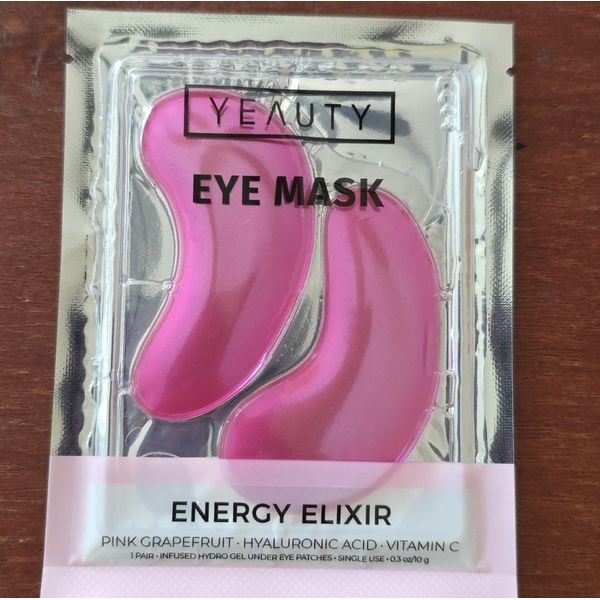 YEAUTY Eye Gel Mask 25 Pair Energy Elixir Hyaluronic Vitamin C Pink Grapefruit