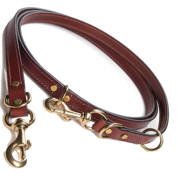 Mendota Pet Leash Leather Jaeger Lead - Dog Leash - 3/4 in x 8 ft