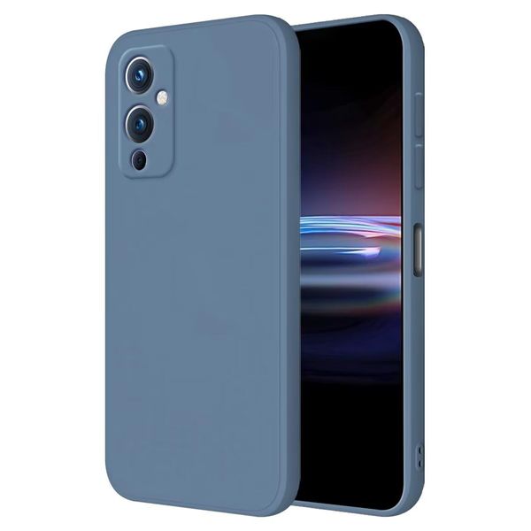 HONLEN Hülle für OnePlus 9 Schutzhülle Case, (6.55" Inches) Liquid TPU Silicone Handyhülle mit Fallschutz Silikon Cover Lavender Grey