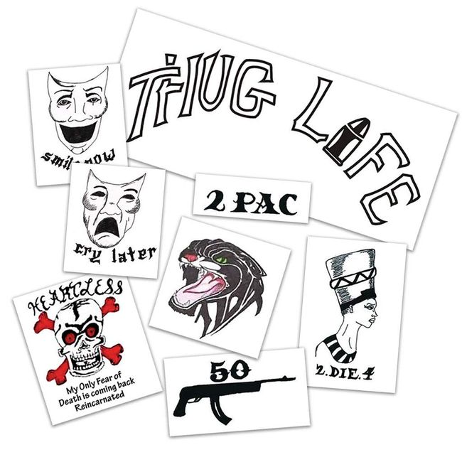 tupac thug life tattoo font