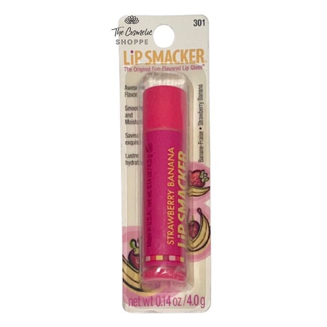 Vintage Lip Smackers Bonne Bell Inc. Strawberry Banana .14 oz x1 VHTF No Stevia