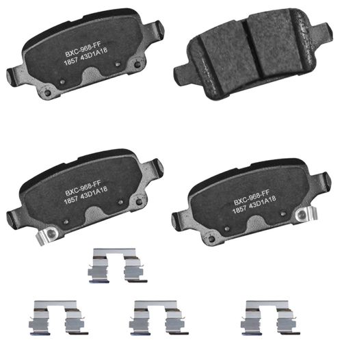 Bendix Premium SBC1857 Ceramic Rear Brake Pads for Chevrolet Bolt EUV 2023-2022, Bolt EV 2023-2017, Cruze 2019-2016, Volt 2019-2016