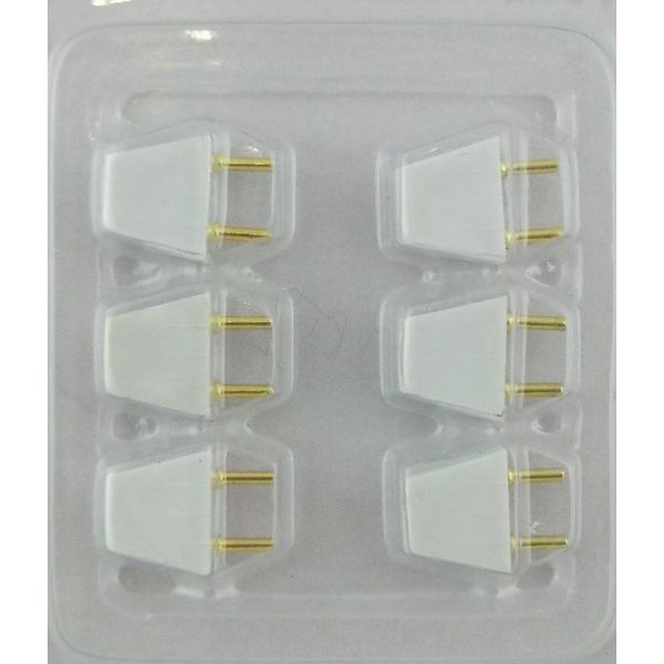 Melody Jane Dolls Houses 12V Electric Lighting Accessory Spare Part 6 Male 2 Pin Plugs