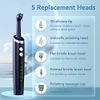 Jeyoe Tooth Polisher and Tooth Stain Remover,Teeth Polisher Electric Professional with 5 Replacement Heads & Cleaning Modes,USB Rechargeable, IPX6 Waterproof, Dental Tooth Polisher for Adults &Kids
