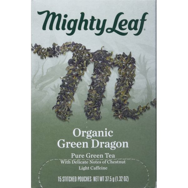 Mighty Leaf Tea Organic Green Dragon Hand-Stitched Tea Bags, 15 ct