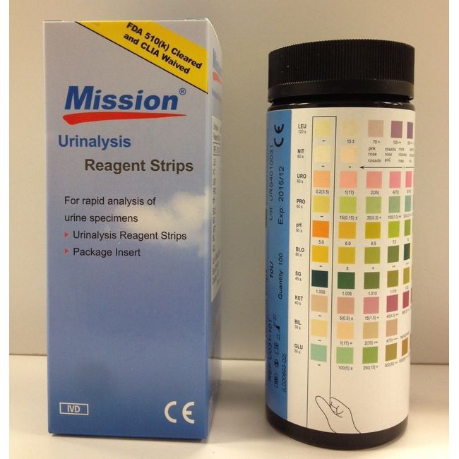 Mission 10 Parameter Urinalysis Reagent Urine Test Strips UTI Protien Glucose