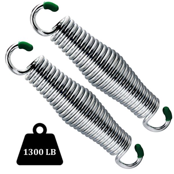 LONGADS 2Pack Premium Porch Swing Springs, Silver