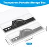 PATIKIL Triangular Ruler Set, 20cm Aluminum Metric Ruler, 45°60°Triangular Ruler and Protractor, 4 Packs, Black
