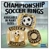 Crown Awards Gold Crystal Soccer Champion Ring, Size 6