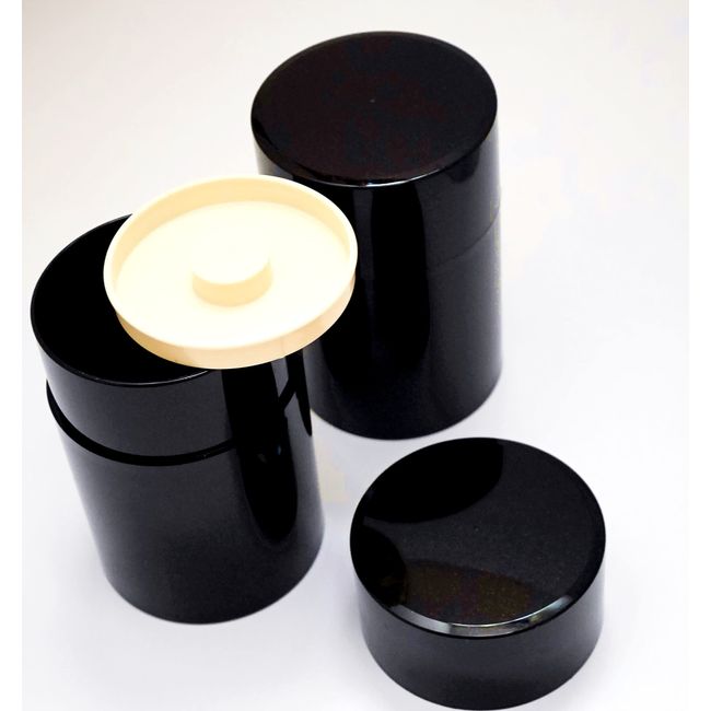 Tea caddy Synthetic Lacquerware Diameter 2.8 x 4.3 inches (7.2 x 11 cm)