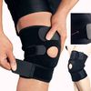 Knee Supporter, Sports, Knee Support, Strong, Fixed Compression Belt, Meniscus Damage, Side Ligament Damage, Joint Ligament Protection, Exercise, Running, Unisex (Black)