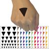 Pizza Slice Triangle Solid Temporary Tattoo Water Resistant Fake Body Art Set Collection - Light Blue (One Sheet)