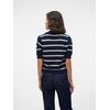 VERO MODA Women's Knitted Jumper, Navy blazer/detail: w. birch, M