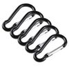10 Small Black Carabiner Camping Push Spring Snap Clip Hook Keychain Ring 1"-2"