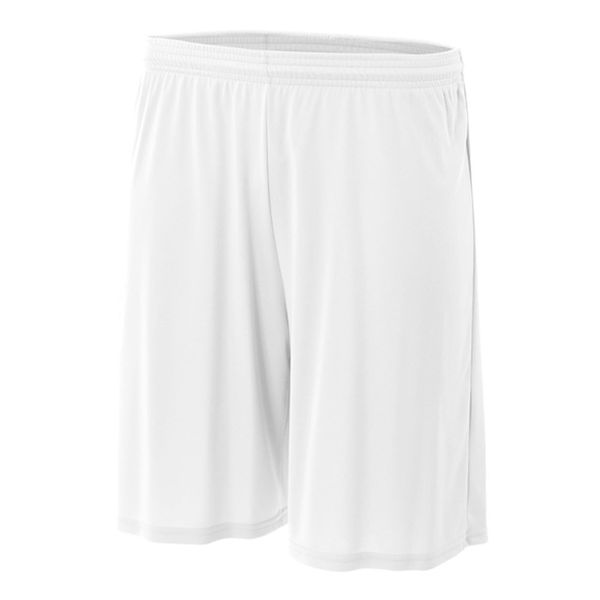 A4 Sportswear White Adult Large 9" Performance Shorts Moisture Wicking All Season UPF 30+/No Pockets