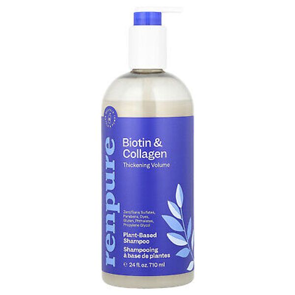 Plant-Based Shampoo, Biotin & Collagen, 24 fl oz (710 ml)