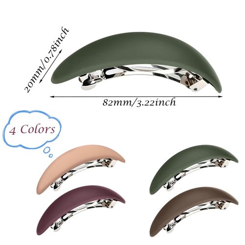 Pack of 4 Automatic Hair Clips Vintage French Hair Accessories, Classic French Large Hair Clips for Women Girls Fine and Medium Thick Hair