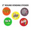 5 Peel Stick  2" Round Bulk Vendstar 3000 Vending Labels Decals