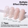 AIMEILI 5 in 1 Rubber Base Gel For Nails, Sheer Color Gel Nail Polish, Elastic Rubber Base Coat Nail Strengthener Nail Rhinestones Glue Gel, Long Lasting - (438) 10ml