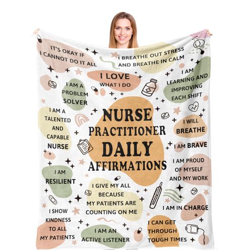 kituzol Nurse Practitioner Gifts for Women, Np Week Gifts, Nurses Week Day Gifts, New Nurses Practitioner Blanket 60"X50"