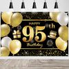 95th Happy Birthday Banner IMISI Decorations Backdrop for a Party