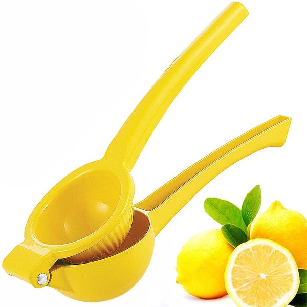 DDSHUN Lemon Squeezer Juice Squeezer Manual Citrus Press Metal Lemon Lime Squeezer Press Hand Lime Citrus Fruit Juicer - Safe Quick and Effective Juicing for Extracting Juice, Limes, Lemons Fruit