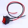 10Pcs Rocker Switch ON/Off 2Pin Latching Square SPST Toggle Switch Snap with Wires KCD1-X-F