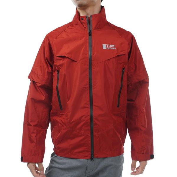 Turf Design TDRW-2370J Men's Rain Jacket, red