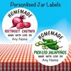 39 Personalised Beetroot Chutney Jar Labels, Stickers