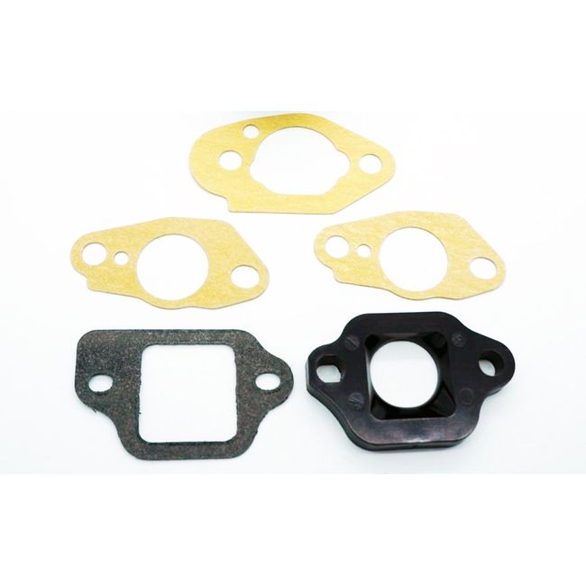 Honda Carburetor Insulator 16211-ZL8-000 and Gaskets 16221-883-800 (x2), 16228-ZL8-000, 16212-ZL8-000