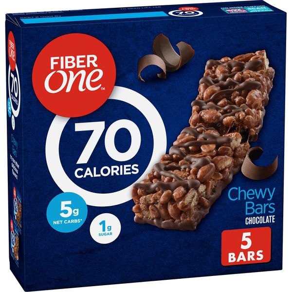 Fiber One 70 Calorie Chewy Snack Bars, Chocolate, 5 ct