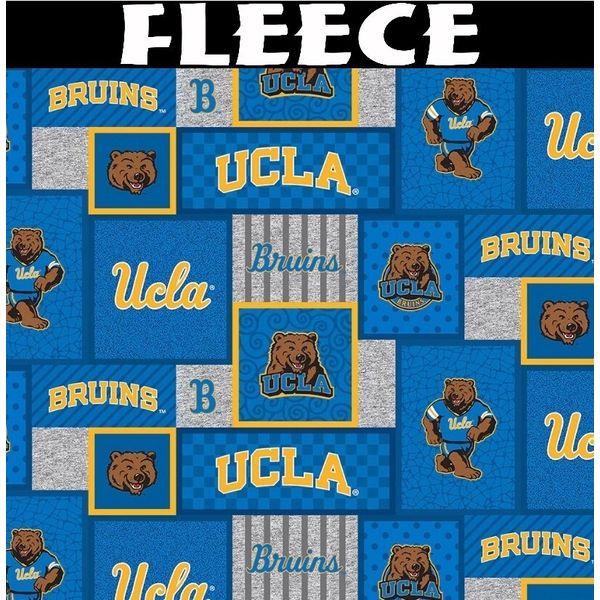 NCAA UCLA Patch Fleece Fabric by the Yard