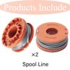 Qingriver 2 Piece Strimmer Spool,Compatible with Mac Allister MGTP18Li,Replacement Strimmer Spools,Line Replacement Spools Weed Eater,1.65mm