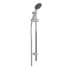 Aquariss Chrome Large Round Shower Rail & Hose & Large Single 1 Setting Mode Shower Head