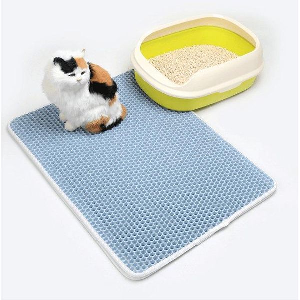 Cozypaws Double Layer Cat Litter Mat - Light Blue / S