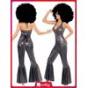 Smiffys Disco Diva Costume, Silver, S - UK Size 08-10