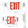 Spectsun 6 Packs Led Exit Light Red Exit Sign with Lighting Combo Battery Backup