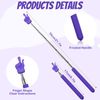 2 Pcs Telescopic Teacher Pointer Stick, Extendable Pointer Teacher Pointers for Classroom, Retractable Hand Pointer Finger Pointer Stick Elementary School Kindergarten Teacher Supplies (Purple)