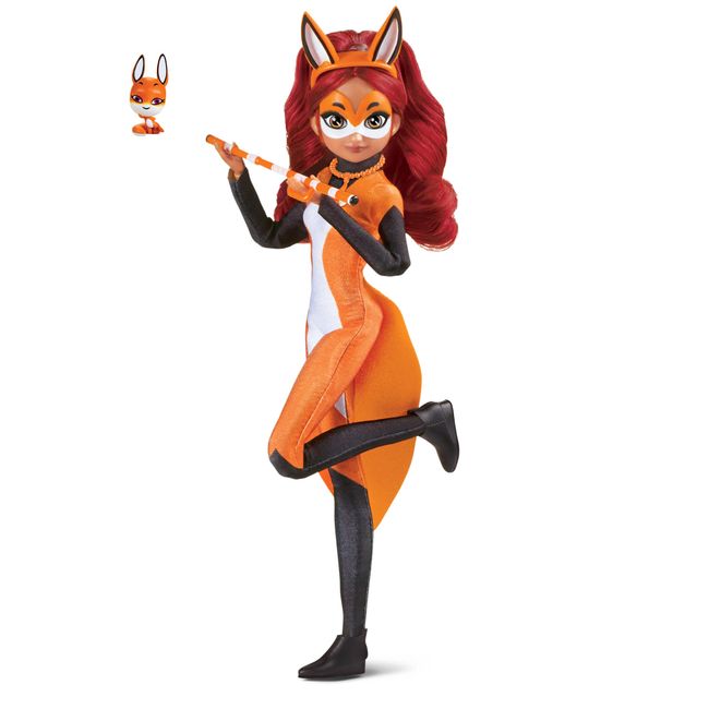 Miraculous Rena Rouge Doll 10.5" Fashion Doll with Accessories and Trixx Kwami by Playmates Toys, Orange