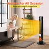 Home Tower Ceramic Heater w/ 3D Flame & Oscillation Function Touch Control Black