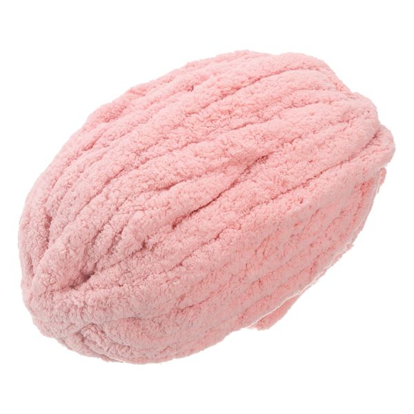 sourcing map Chunky Yarn, 1Pcs 27m x 2cm - Polyester Blanket Yarn, Hand-knitted DIY Thick Chenille Yarn for Crocheting Blankets Bags Scarf Hats (Peach Pink)