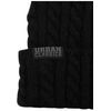 Urban Classics Cable Knit Beanie Hat, Black, One Size