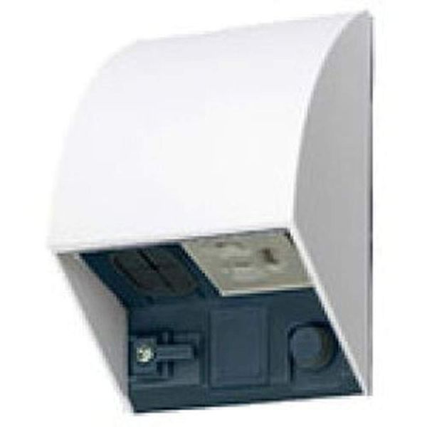 Panasonic WK4604W Smart Grounding Waterproof Outlet with Wire Entry Function, Embedded and Exposed, White