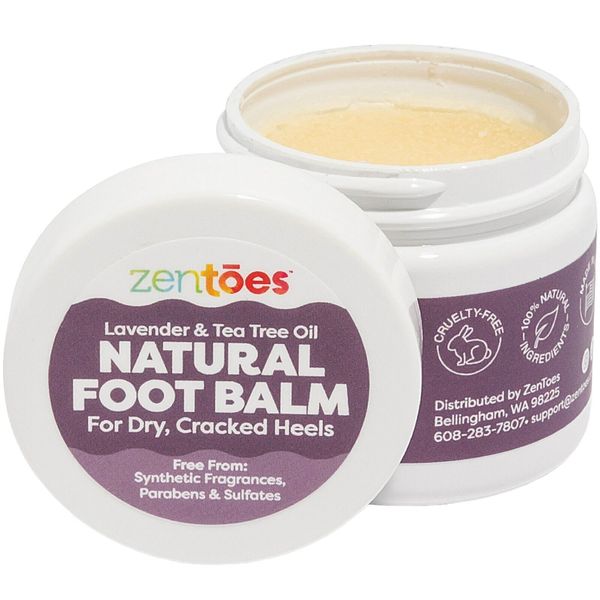 ZenToes Moisturizing Foot Balm for Dry Cracked Heels and Feet Hydrate Rough Skin