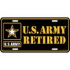 U.S. Army Retired License Plate